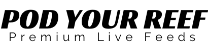 Pod Your Reef Simple Text Logo over clear background