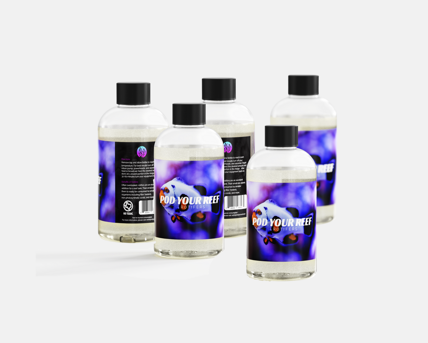 5 bottles of Pod Your Reef Rotifers