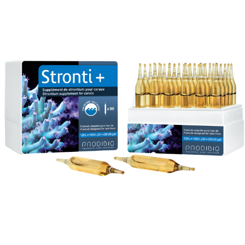 Pod Your Reef Product Image of Prodibio Box showing Stronti+ and vials
