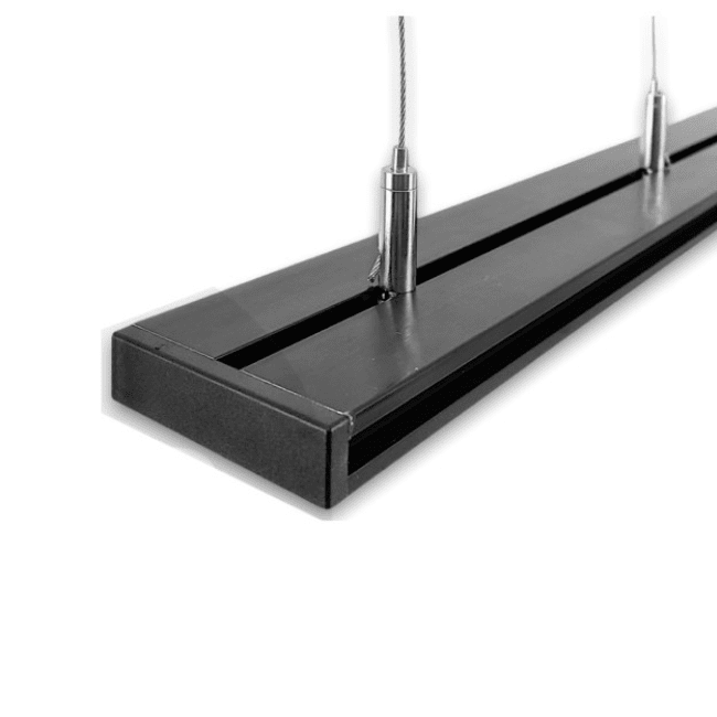 Product image of suspended illumagic rail system on white background