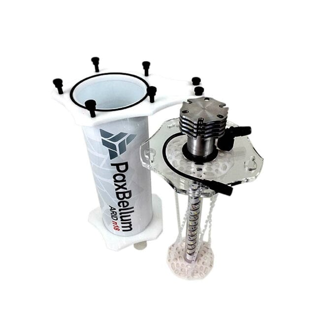 Pax Bellum ARID n18 product image of housing and internal light displayed side by side on white background